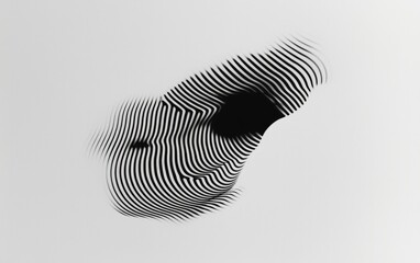 Fototapete - Abstract Black Digital Lines And Dots On White Background