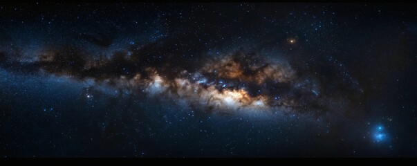 Wall Mural - A Stunning Panoramic View of a Beautiful Starry Galaxy