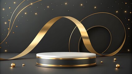 gold wedding rings on a black background