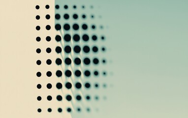 Poster - Abstract Halftone Dot Pattern On Gradient Background
