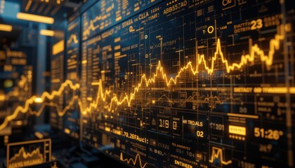 Poster - Financial Data Visualization with Graphs and Analytics Display