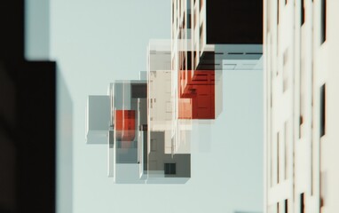 Poster - Abstract Architectural Design With Geometric Shapes