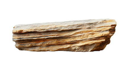 Poster - Layered sandstone rock formation isolated on transparent background