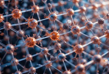 Poster - Abstract Representation of Molecular Structures in Vibrant Color Display