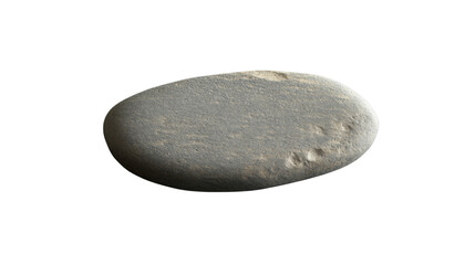 Fototapete - Smooth gray stone isolated on transparent background with clipping path