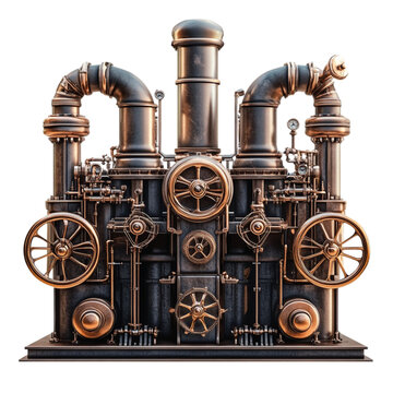 Steampunk Machine intricate gears and pipes