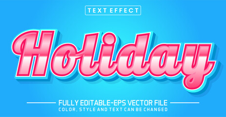 Poster - Holliday font Text effect editable