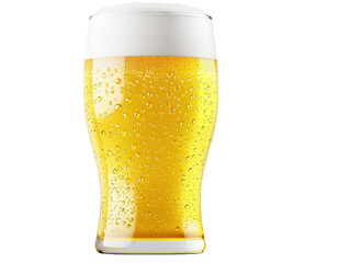Wall Mural - Icecold beer glass with refreshing condensation, a stunning closeup refreshing