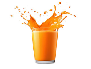 Wall Mural - invigorating splash of fresh orange juice, a burst of citrus delight refreshing