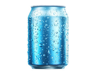 Wall Mural - closeup of a refreshing soda can with condensation, the ultimate thirst quencher