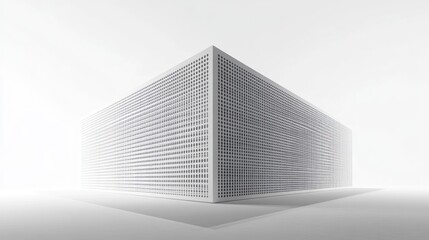 Poster - Abstract architectural facade, modern building, geometric design, studio shot, for digital art or architecture background use