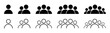 © dwiwahyu - Set of people icon representing group size. Perfect can use in demographic, social media, and team concept