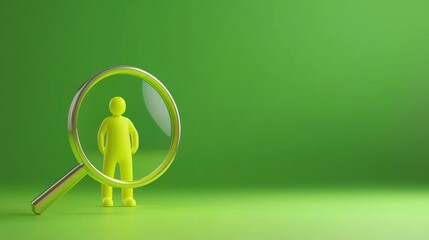 Poster - Exploring human insights through a magnifying glass in a minimalist green environment