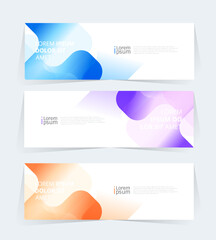 Wall Mural - geometric banner design with vector presentation template.