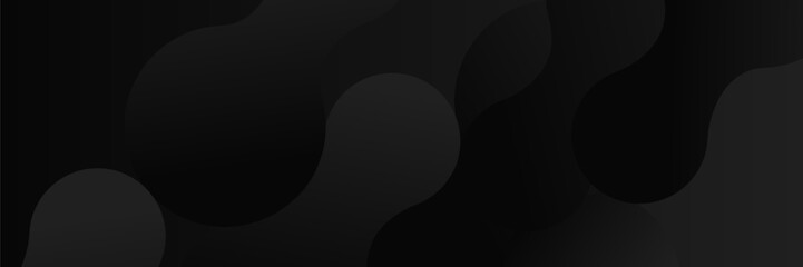 Wall Mural - abstract dark black geometric banner design background.