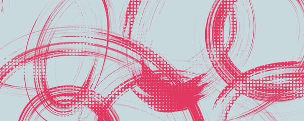 Wall Mural - red hand painted brush stroke background