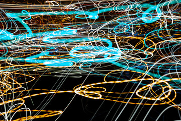 Wall Mural - the image is a blurry, colorful swirl of lines and shapes