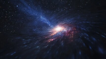 Wall Mural - Galaxy Background, with Stars and colorful Nebula Clouds. Outer Space Astronomy image showing an Interstellar Celestial view of the Cosmos 