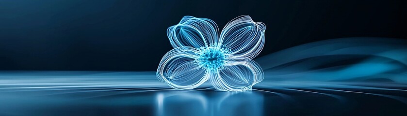 Poster - Surreal abstract nature, crystalline flowers blooming in zero gravity, delicate yet powerful, glowing veins pulsating with energy, mystical ambiance, highly detailed, breathtaking composition