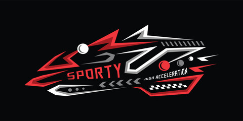 Aufkleber - Decal wrap abstract racing sticker print element design