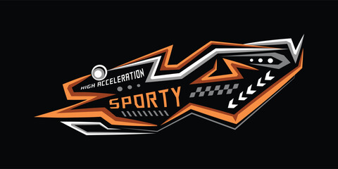 Aufkleber - Sport decal stripes speed lines racing tuning wrap sticker vector
