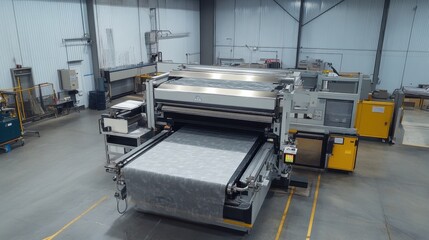 Poster - Precision-controlled textile stenter machine ensuring fabric consistency