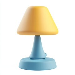 Aufkleber - Minimalist Blue and Yellow Bedside Lamp: A Modern Touch for Your Nightstand or Desk, Enhancing Ambiance and Style.
