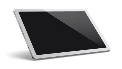 Poster - Sleek digital tablet on white background, modern design concept