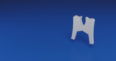 Poster - Isolated realistic white women's jacket symbol with shadow. Located on the right side of the scene. 3d illustration on transparent background
