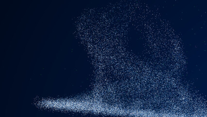 Leinwandbilder - Technology background. Honeycomb concept. Big data. Hexagonal space with connected dots and lines. 3d
