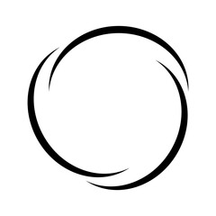 Poster - Swirling Vortex of Infinite Motion, black swirling lines circle design
