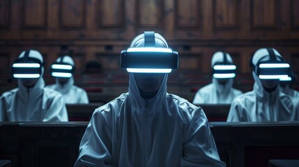 Poster - Virtual reality session exploring augmented judicial experiences in a futuristic courtroom