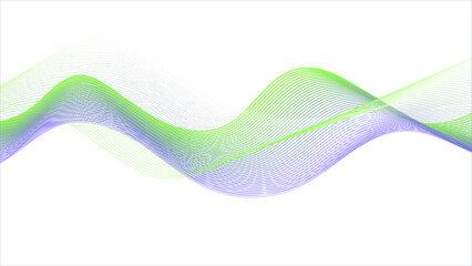 Wall Mural - Abstract vector wavy lines flowing smooth curve
