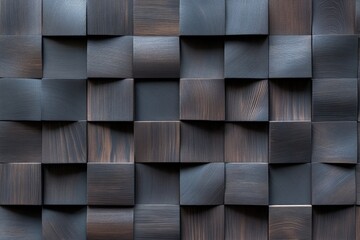 Aufkleber - Wooden blocks forming a textured wall surface, great for construction or DIY backgrounds