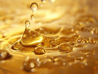 Poster - A small water droplet magnified in macro photography, suitable for use in scientific or medical illustrations