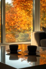 Poster - A quiet moment with a cup of coffee and a view from the window