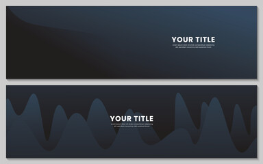 Poster - Abstract fluid liquid organic shapes banners template design
