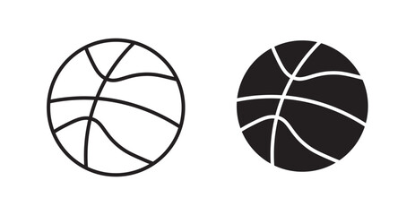 Poster - Basketball vector icon set in black color.