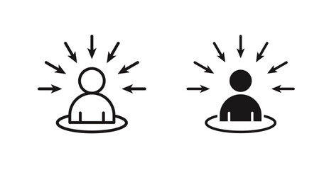 Fototapete - Centric consumer vector icon set in black color.