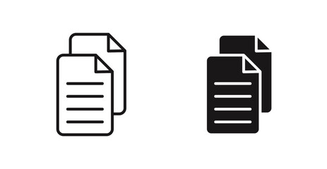 Poster - Copy vector icon set in black color.