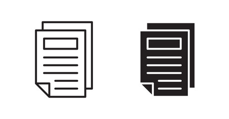 Poster - Duplicate vector icon set in black color.