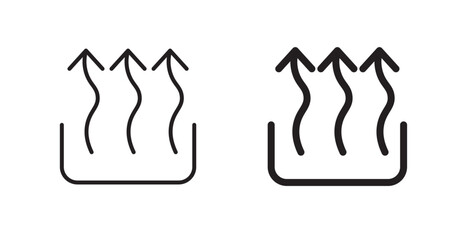 Poster - Heat vector icon set in black color.
