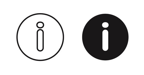 Poster - info vector icon set in black color.