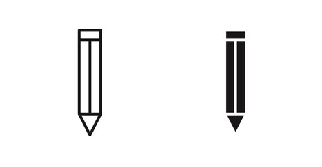 Aufkleber - Pencil vector icon set in black color.