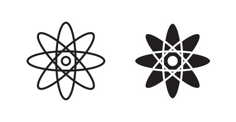 Poster - Physics vector icon set in black color.