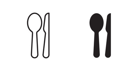 Poster - Utensils vector icon set in black color.