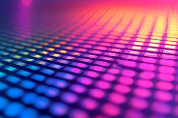Poster - Colorful LED light display creates a vibrant atmosphere for an exciting event or performance at night