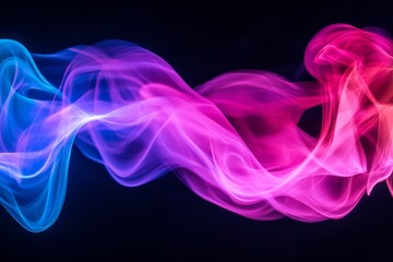 Poster - Colorful swirling abstract light formation displays vibrant patterns in dark background, creating a mesmerizing visual experience