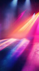 Aufkleber - Brightly lit stage with spotlights on the floor