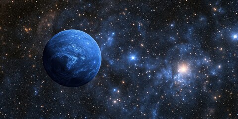 Wall Mural - blue planet in cosmic sky space